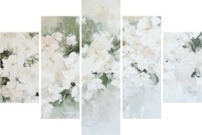 Obraz - Abstrakcia bielych kvetov (150x105 cm)