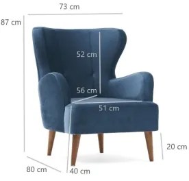 Kreslo ušák NEKO modré