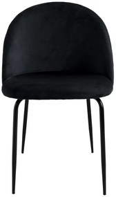 Jedálenská stolička FARGO zamatová, čierna