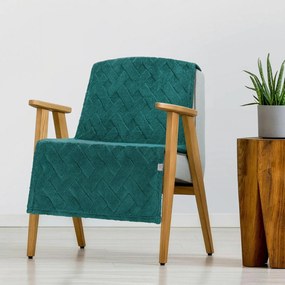 DEKA Z MIKROFLANELU CARO 70X160 CM TMAVOZELENÁ