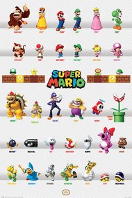 Plagát, Obraz - Super Mario - Character Parade