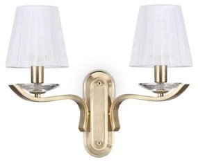Ideal Lux - Krištáľová nástenná lampa PEGASO 2xE14/28W/230V zlatá