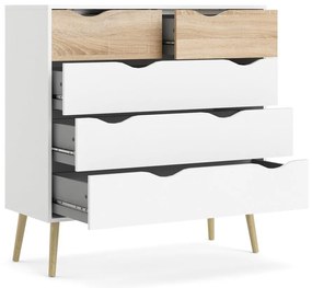 Biela komoda Tvilum Oslo, 99 x 101 cm