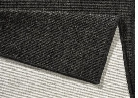 NORTHRUGS - Hanse Home koberce Kusový koberec Twin-Wendeteppiche 103096 schwarz creme – na von aj na doma - 80x150 cm