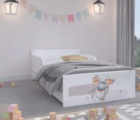 DomTextilu Rozkošná detská posteľ 160 x 80 cm so zvieratkami  Biela 46716