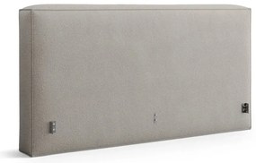 Svetlosivá čalúnená dvojlôžková posteľ s úložným priestorom s roštom 180x200 cm Simon Olivia – Micadoni