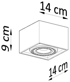 Sollux SL.0883 - Stropné svietidlo QUATRO 1xGU10/40W/230V betón