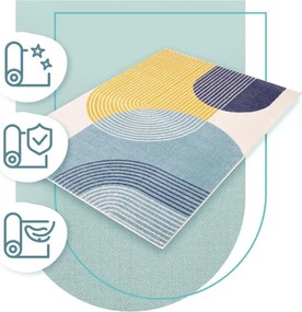 Koberec Muse MU15 modrý Retro