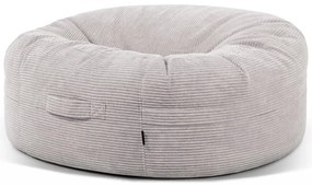 Svetlosivý menčestrový sedací vak Roll 135 – SLOWDOWN