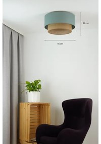 Duolla - Stropné svietidlo BOHO 1xE27/15W/230V pr. 45 cm zelená/hnedá