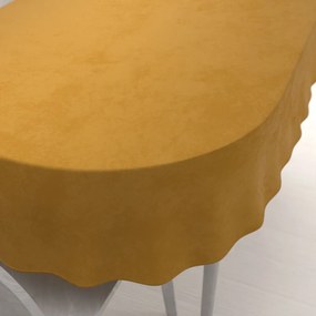 Biante Zamatový oválny obrus Velvet Prémium SVP-047 Horčicový 140x200 cm
