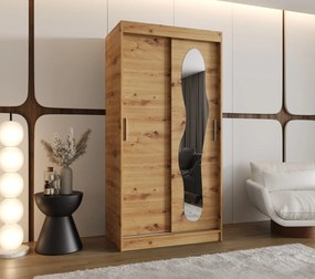 Šatníková skriňa 100 cm Ulta (dub artisan). Akcia -21%. Vlastná spoľahlivá doprava až k Vám domov. 1126312