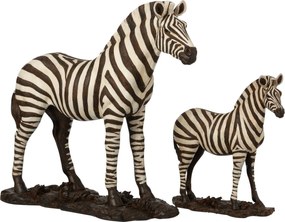 Bielo-čierna antik dekorácia Zebra - 31*11*32 cm