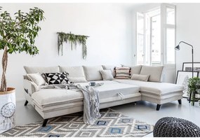 Svetlobéžová rozkladacia pohovka do "U" Miuform Charming Charlie, pravý roh