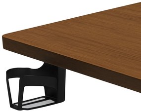 Herný stôl BR04 tmavohnedý s čiernym rámom 120 cm