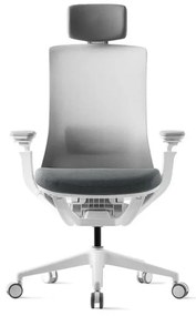 Kancelárska ergonomická stolička ROLY White — sieť, látka, biela / viac farieb Zelená