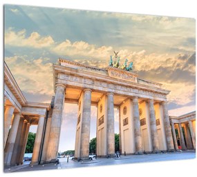 Sklenený obraz - Brandenburská brána, Berlín, Nemecko (70x50 cm)