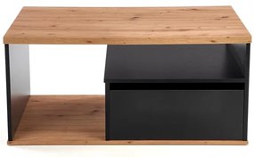 Konferenčný stolík Tera, dub wotan / Čierna