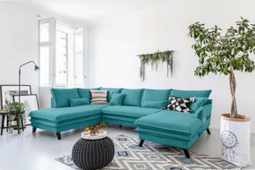XXXLutz SEDACIA SÚPRAVA, textil, tyrkysová P & B - Sedačky - 002330007205