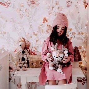 Tapeta jesenná lúka biela 280x100 cm