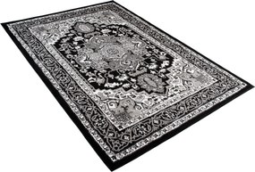 TA Koberec Q011A BLACK EUFRAT ESM Čierny Obdĺžnikový Rozmer: 70X140 cm