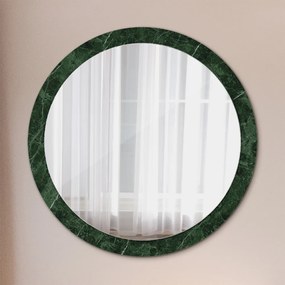 Okrúhle ozdobné zrkadlo na stenu Zelený mramor fi 100 cm