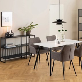 Knihovna Strington 120 cm mramorově černá