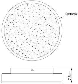 Globo 48460-24 - LED Stropné svietidlo HEDI LED/24W/230V pr. 30 cm čierna