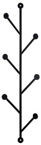 Nástenný kovový tyčový vešiak Rod 94 cm čierny