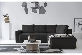 Antracitovosivá menčestrová rozkladacia rohová pohovka (pravý roh) Brave Dave – Miuform