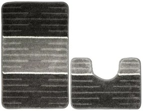 Sada kúpeľňových koberčekov COMO sivá / krémová