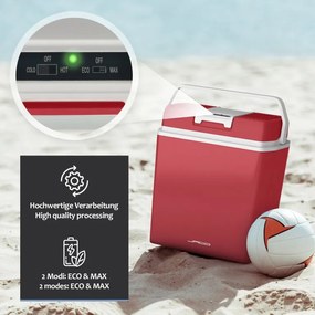 Jago Elektrický chladiaci box 2 v 1, 20 l, červená