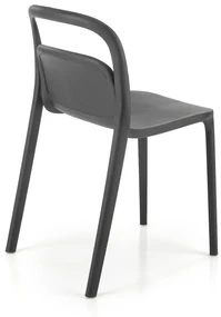 Čierna plastová stolička K490