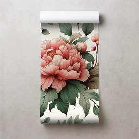 Tapeta romantické ružové pivonky