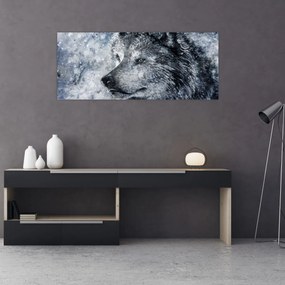 Obraz - Kreslený vlk (120x50 cm)