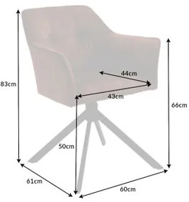 Stolička 42394 Loft Zamat Medenohnedá  - Komfort-nábytok