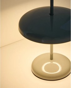 Svetlozelená LED stmievateľná stolová lampa s kovovým tienidlom (výška 35 cm) Porte – Kave Home