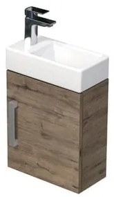 Kúpeľňová skrinka s umývadlom SAT Cube Way 40x47,5x20 cm dub Wellington mat CUBE320401DDW, 1 ks