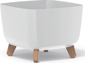 Plastový kvetináč na nožičkách DGQL300 29 cm - biela