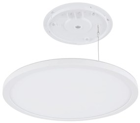 GLOBO Stropné LED vonkajšie stmievateľné osvetlenie SAPANA, 18W, teplá biela, 29cm, okrúhle, biele, IP44