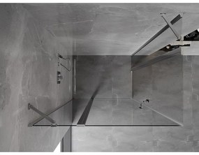 Mexen, Mexen Mist Duo výklopný sprchový kút 110 x 100 cm, priehľadný, chróm - 8A4-110-100-01-00