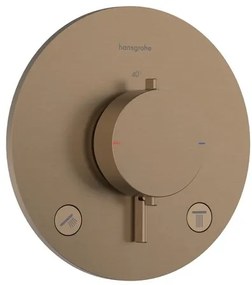 Sprchová a vaňová batéria Hansgrohe Ecostat Comfort S bez podomietkového telesa kartáčovaný bronz 33715140