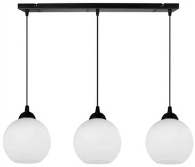 Závesné svietidlo Eliza, 3x biele sklenené tienidlo (výber z 2 farieb konštrukcie)