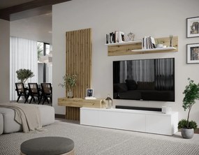 Obývacia stena SOWETO PLUS, biela / dub Artisan