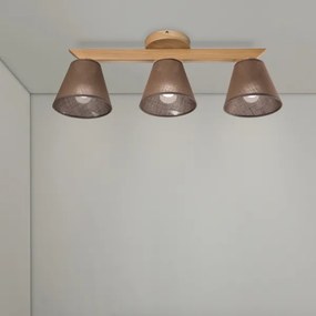 Brilagi - LED  Prisadený luster ANTHONY 3xE14/40W/230V dub/hnedá