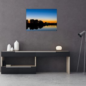 Sklenený obraz západu slnka (70x50 cm)