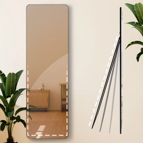 Zrkadlo Gurnee 160x50 cm - čierne matné