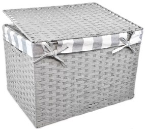 Úložný box s vekom sivý Rozmery (cm): 40x29, v. 28
