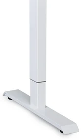 Výškovo nastaviteľný stôl, 160x80 cm, 1 motor, biela podnož, grafit