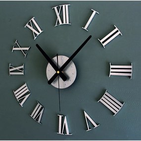 Stylesa Nalepovacie nástenné hodiny rímske plastové  PMMA IA131S I čierne